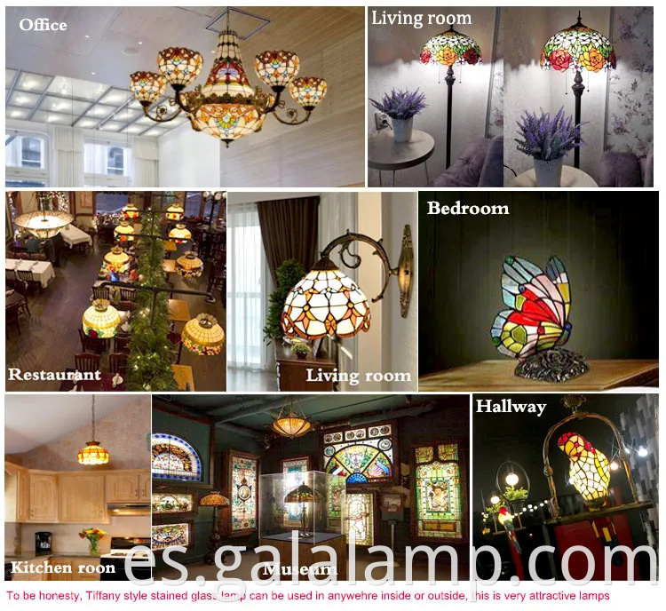 Elegante lámpara de mesa de vidrio para dormitorio y sala de estar